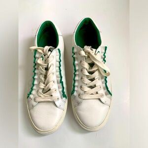 PRELOVED TORY BURCH RUFFLE SNEAKERS SIZE 9